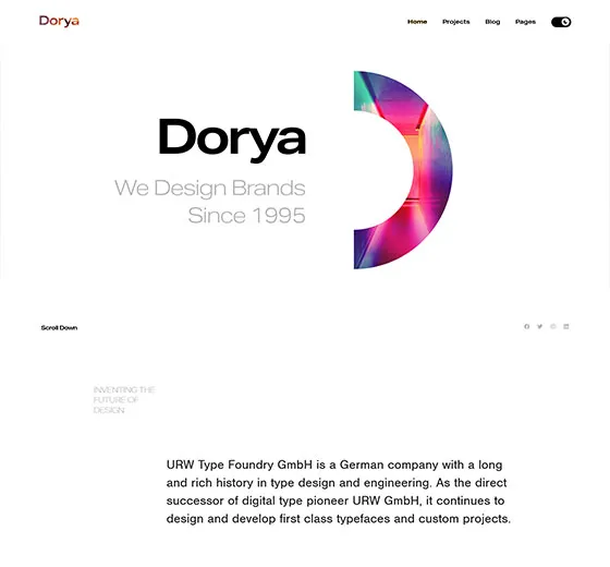 Dorya digital agency portfolio WordPress theme