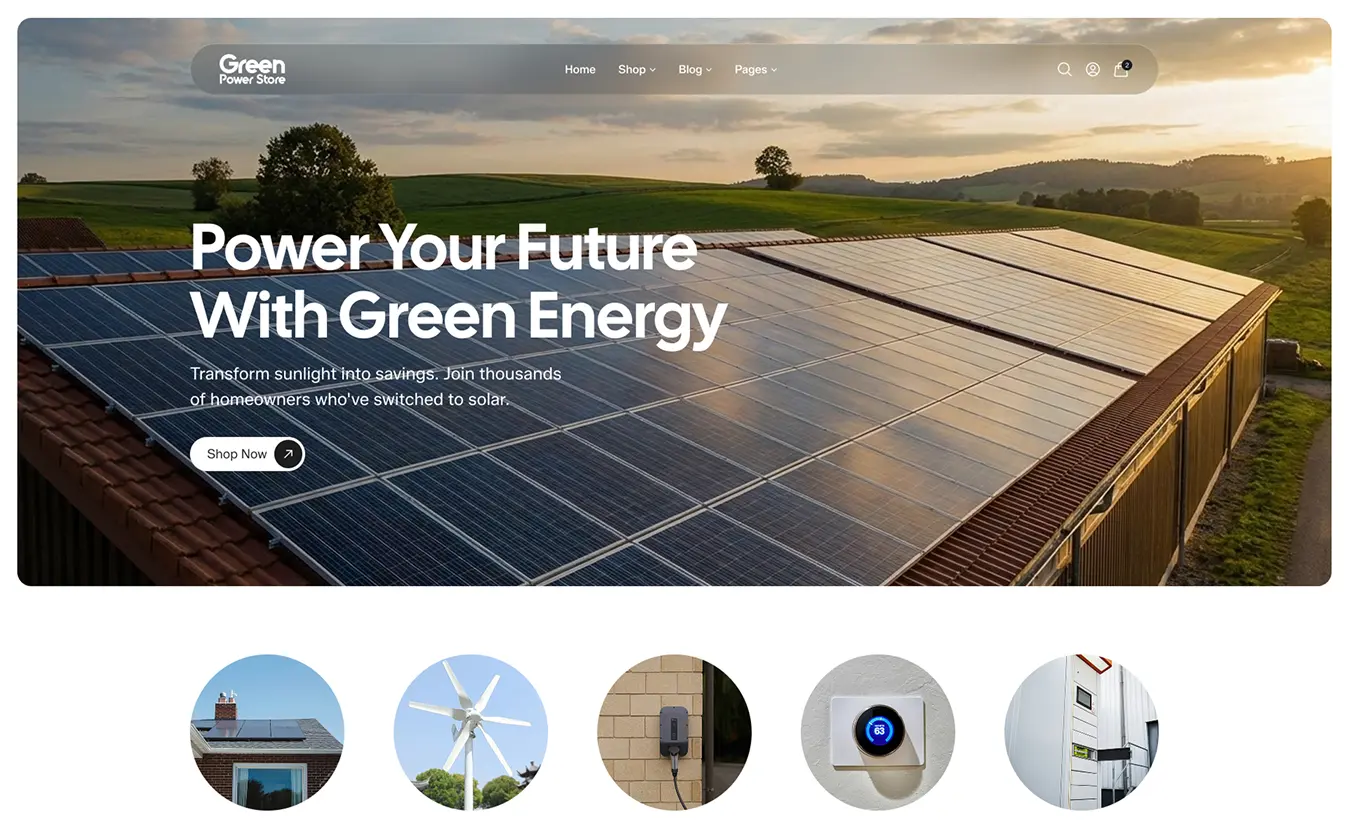 Green Power Store WooCommerce theme